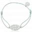 Bracciale donna metallo rodiato Alrun dentelle verde mini