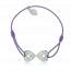 Bracciale donna metallo rodiato Évady dentelle viola mini