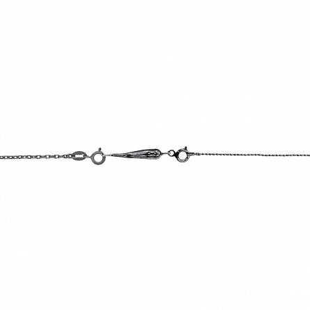 Bracciale donna metallo rodiato Double