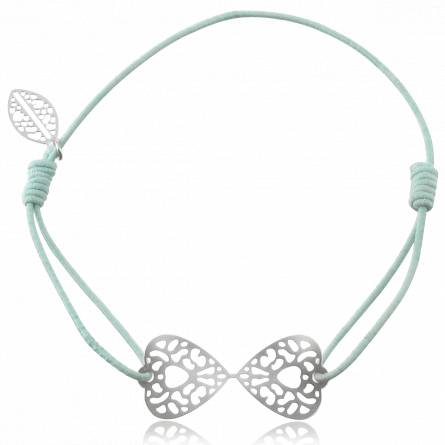 Bracciale donna metallo rodiato Ducatys verde