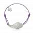 Bracciale donna metallo rodiato Libertad dentelle viola mini