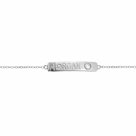 Bracciale donna metallo rodiato Love  cuore