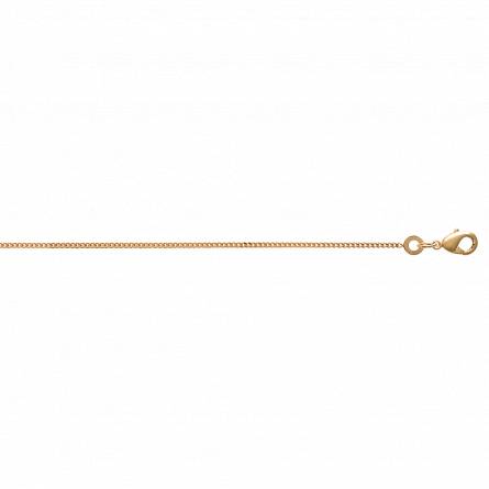 Bracciale donna placato in oro 1mm gourmette