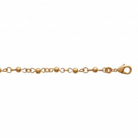 Bracciale donna placato in oro 8 palla