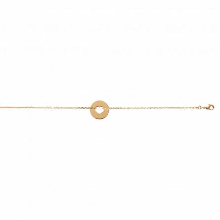 Bracciale donna placato in oro Anouck arrotondato