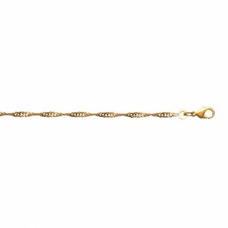 Bracciale donna placato in oro intercciato