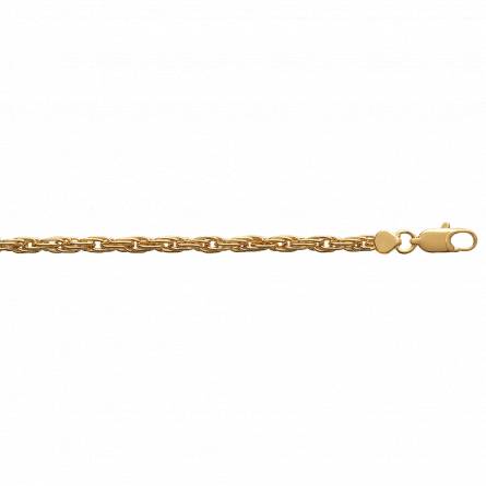 Bracciale placato in oro 3mm cordone