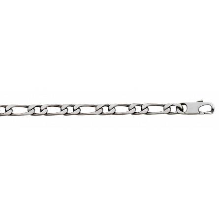 Bracciale uomo argento Argent vieilli maille figaro 1-1 4mm figaro