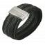 Bracciale uomo argento Gladiateur nero mini