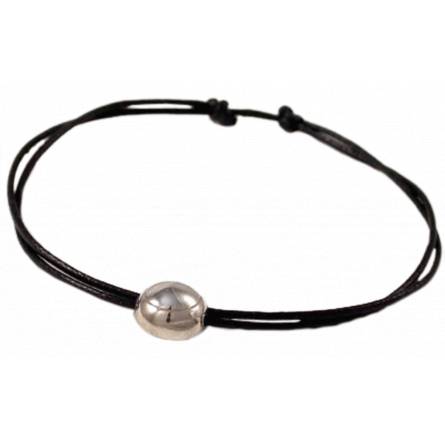 Bracciale uomo argento Jacky nero