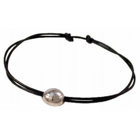 Bracciale uomo argento Padrig nero