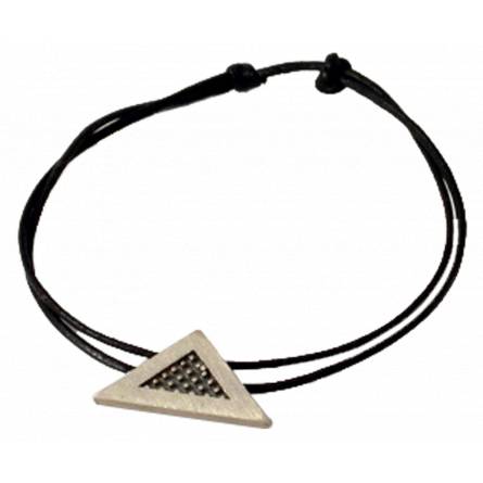 Bracciale uomo argento Palémon nero
