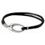 Bracciale uomo cuoio Abram nero mini