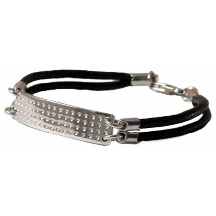 Bracciale uomo cuoio Absalom nero