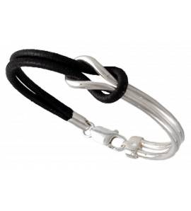 Bracciale uomo cuoio Adalberto nero
