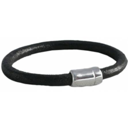 Bracciale uomo cuoio Adolphus nero