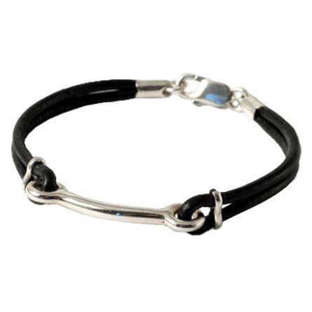 Bracciale uomo cuoio Adonijah nero