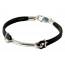 Bracciale uomo cuoio Adonijah nero mini