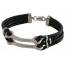 Bracciale uomo cuoio Equestre  nero mini