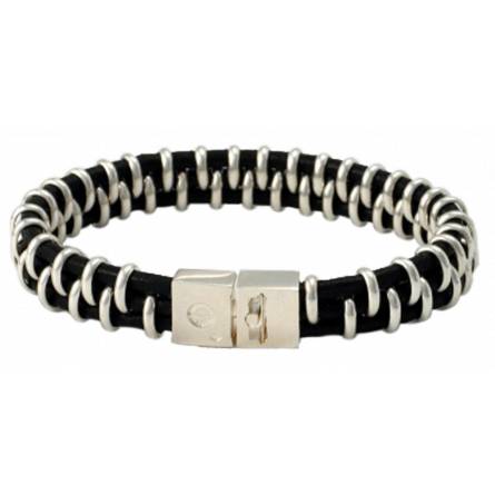 Bracciale uomo cuoio Johnny nero