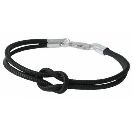 Bracciale uomo cuoio Navale  nero