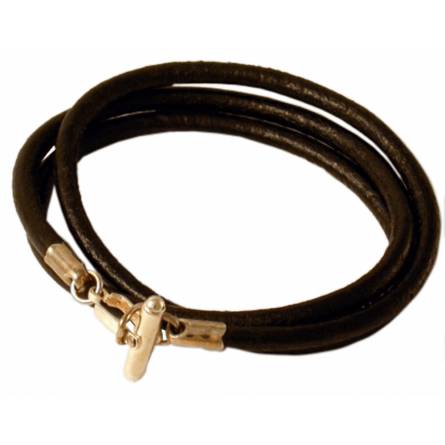 Bracciale uomo cuoio Spartiale  nero