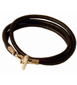 Bracciale uomo cuoio Spartiale  nero