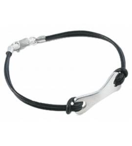Bracciale uomo cuoio Trappeur  nero