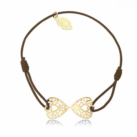 Bracelet élastique marron papillon Ducatys