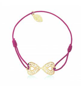 Bracelet élastique rose papillon Avantis