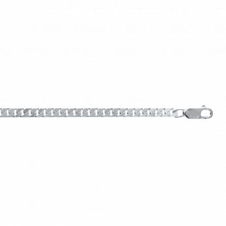 Bracelet argent maille gourmette diamantée 4mm