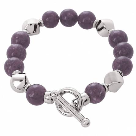 Bracelet argent pour charm's violet Premier Amour