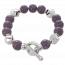 Bracelet argent pour charm's violet Premier Amour mini