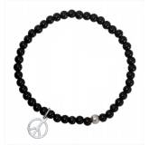Bracelet billes noires PEACE