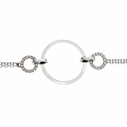 Bracelet blanc acier et céramique Olympia