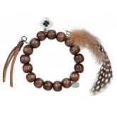 Bracelet bois trefle rosecroix