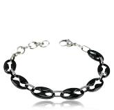 Bracelet céramique noir grain de café Carole
