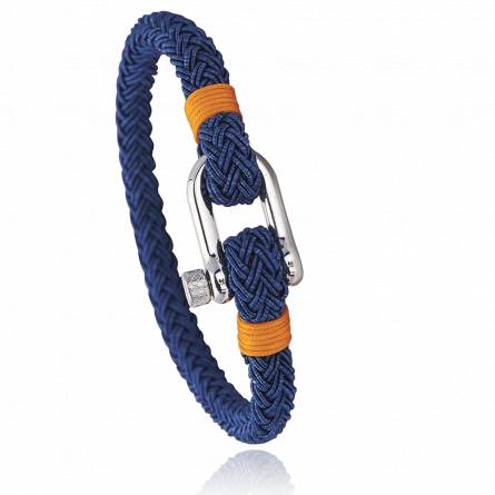 Bracelet corde et acier Jerian orange