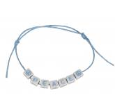 Bracelet cordon ciré peace
