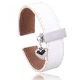 Bracelet cuir blanc Cuore