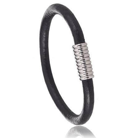 Bracelet cuir noir Tivoli 