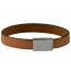Bracelet cuir plat orange mini