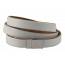 Bracelet cuir plat triple blanc mini
