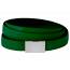 Bracelet cuir plat triple vert mini