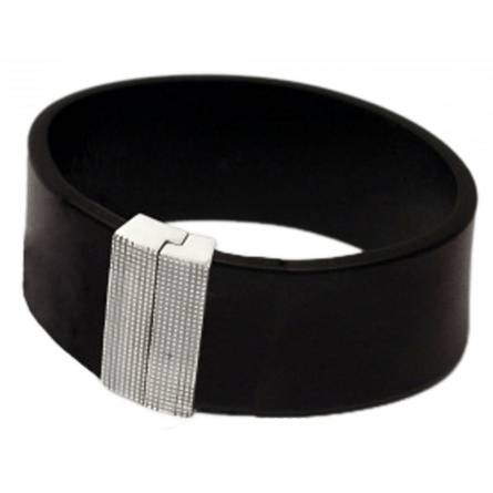 bracelet-de-force barbati piele Quadrillage negru