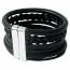 bracelet-de-force heren leer Gladiateur  zwart mini