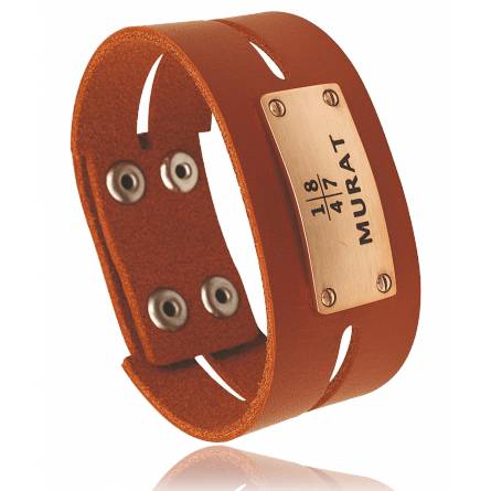 bracelet-de-force hombre acero Caligura naranja