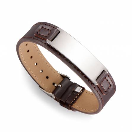 Bracelet de Force homme acier Ailpein marron