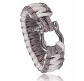 Bracelet de survie bicolore Gris blanc Chaker