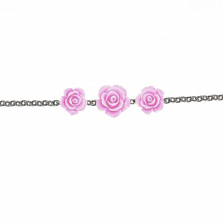Bracelet des trois Roses roses Clyda Najate
